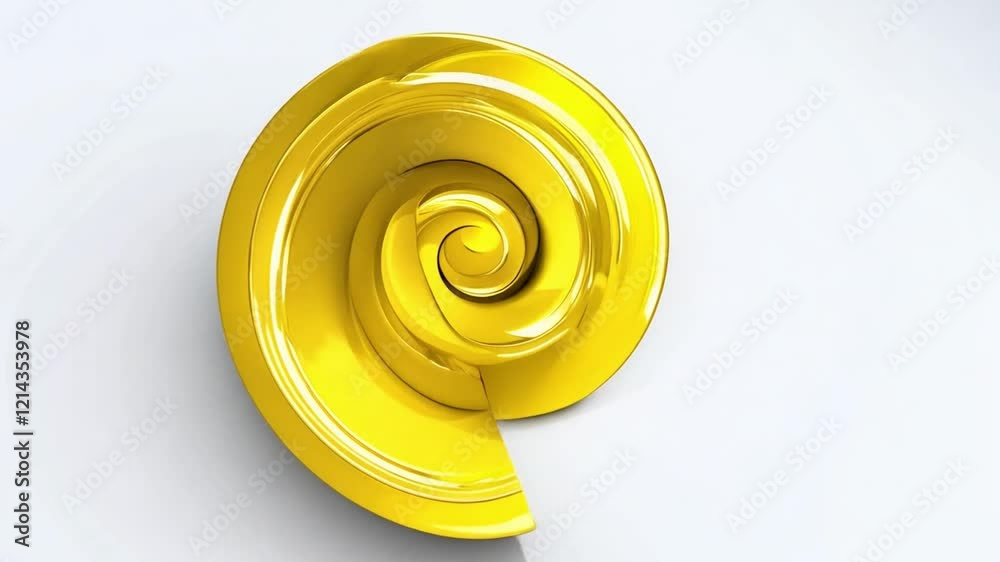 Poster an intricate yellow swirl captures attention with its glossy finish, showcasing a smooth and flowing