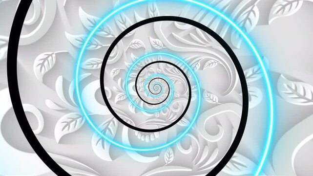 Endless Floral Pattern, Animation.Full HD 1920&times;1080. 10 Second Long.