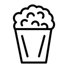 Popcorn Vector Design Icon Style