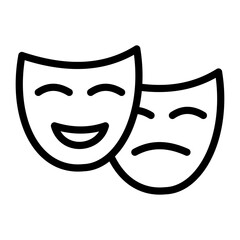 Theatre Mask Vector Design Icon Style
