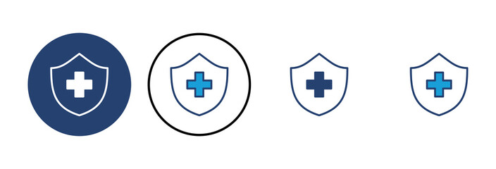 Health insurance icon vector. Insurance health document icon