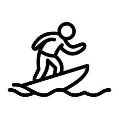Surfing Vector Design Icon Style