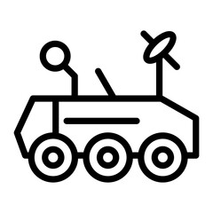 Moon Rover Vector Design Icon Style