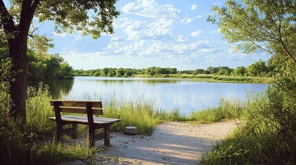 An outdoor view of a serene landscape, representing the calm and spiritual peace of Sabbath rest