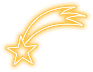 Obraz premium Neon Star Art Line Sign