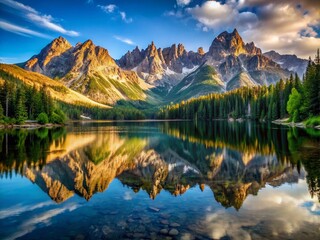 Idaho's Sawtooth Mountains: Hell Roaring Lake's Reflective Waters - Candid Nature Photography