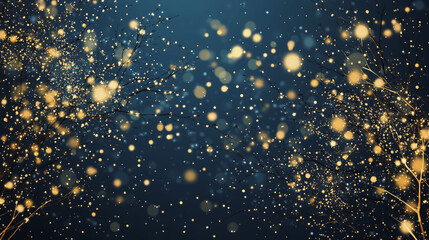 Abstract digital background electromagnetic wave background Innovation digital wave, information technology background and green luxury background with golden line decoration and curve light effect