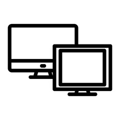 Monitors Vector Design Icon Style