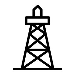 Oil Tower Vector Design Icon Style