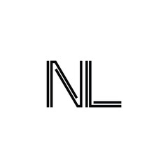 NL monogram logo design letter text name symbol monochrome logotype alphabet character simple logo