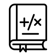 Algebra Book Vector Design Icon Style