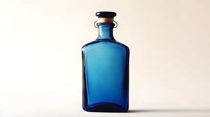 Transparent drinking bottle with white or transparent background 