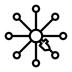 Fototapeta premium Key Network Vector Design Icon Style