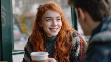 College students conversing in a cafe, enjoying coffee and exchanging thoughts.