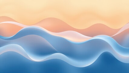 abstract background of a sea with waves and a sunset,