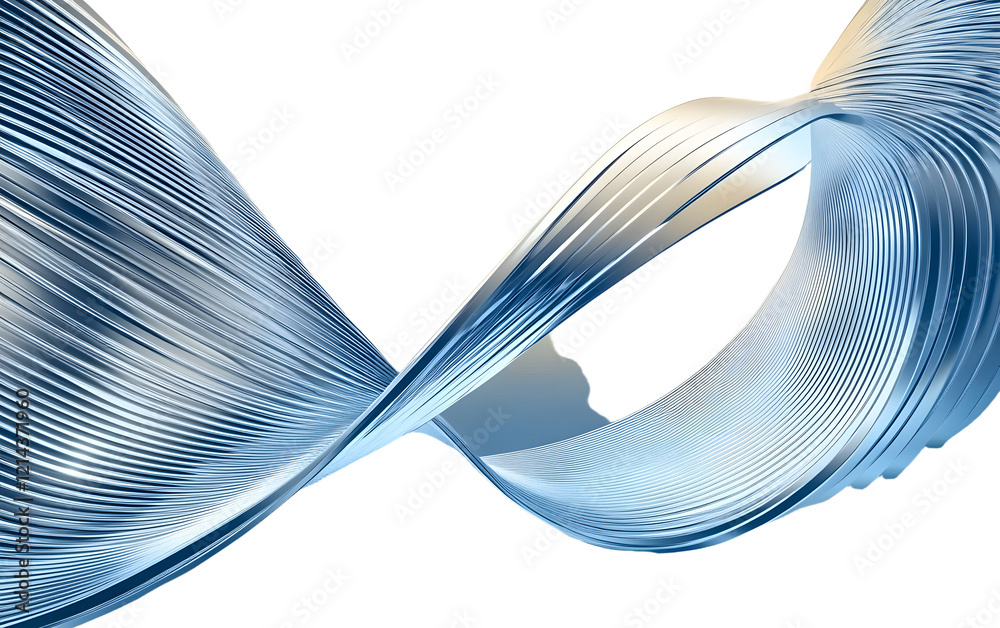 Canvas Prints abstract metal curve background, 3d rendering.