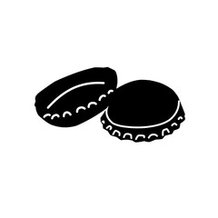 Crown caps silhouette vector