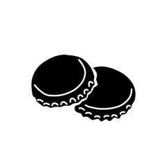 Crown caps silhouette vector