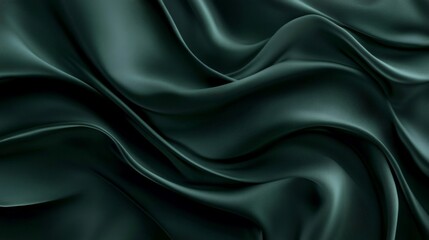 Obraz premium Dark Green Luxurious Fabric Drape Texture