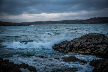 Stormy sea in Donegal Ireland