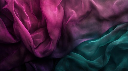 Textured Fabric Drape in Pink, Purple, and Teal Gradient