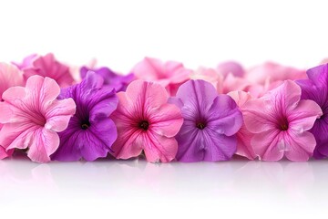 Obraz premium Petunias Cut Out On A White Background