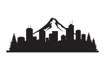 Obraz premium Portland Skyline with Mount Hood