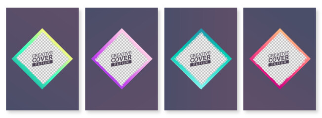 Various colored Grunge Brochure cover template design collection