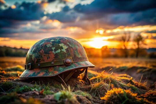 Long Exposure: Flecktarn Camouflage at Dawn, Veteran's Remembrance, Battlefield Memorial
