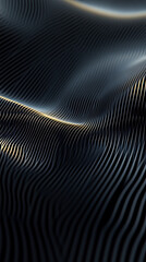 Dark elegant patterns, black background, layered smooth curves, and gradient overlays