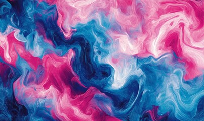Fototapeta premium Colorful swirling smoke pattern creating an abstract design in bright tones of pink and blue