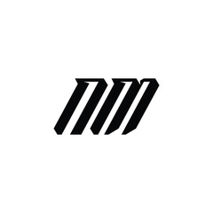 NM monogram logo design letter text name symbol monochrome logotype alphabet character simple logo