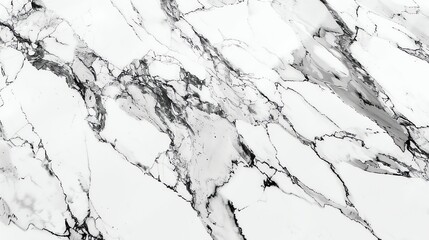 Obraz premium A close-up shot of a white marble surface with gray and black veining.