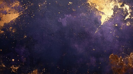 Dark Purple and Gold Abstract Texture Background