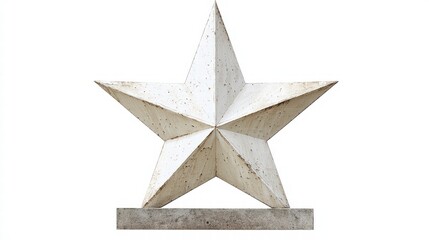 Whitewashed Star on Stand