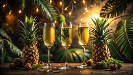 Low Light Bridal Shower: Champagne & Pineapple Celebration in Nature