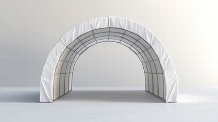 Arched fabric hangar 