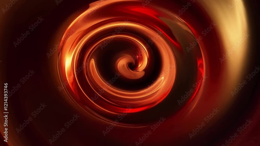 Fototapete Dynamic swirling patterns in rich red and orange shades create an abstract look. This glossy design captivates with its smooth transitions and vivid colors, evoking a sense of movement.
