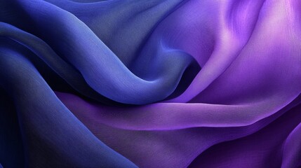Fototapeta premium Elegant Draped Fabric in Blue and Purple Gradient