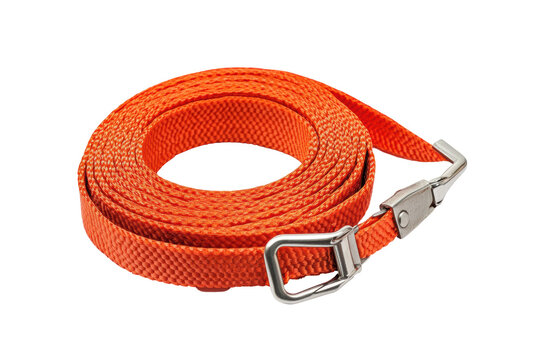 Isolated Orange strap with clips