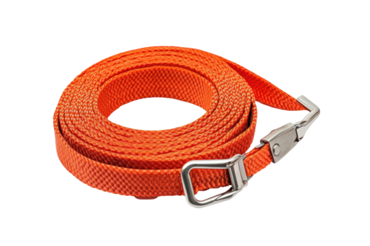 Isolated Orange strap with clips