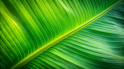 Obraz premium Lush Green Banana Leaf Background - Long Exposure Photography