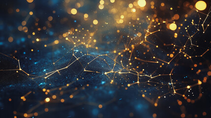 Abstract digital background electromagnetic wave background Innovation digital wave, information technology background and green luxury background with golden line decoration and curve light effect