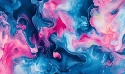 Colorful swirling smoke pattern creating an abstract design in bright tones of pink and blue