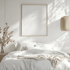 Cozy bedroom interior with natural light and minimalist decor