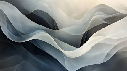 Obraz premium Graphic design background with modern soft curvy waves background design with light gray, dim gray and dark gray color. can be used as card, wallpaper or background texture