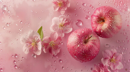 two pink apples