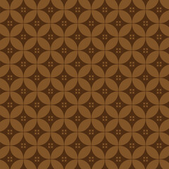 Vector Design Batik Traditional Background Brown
