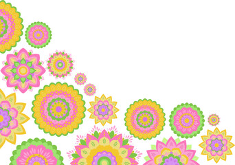 Mandala Corner Seamless Pattern