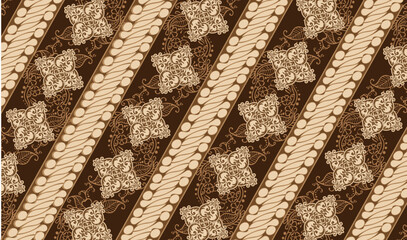 vector Javanese batik pattern background